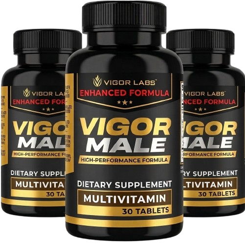 Vigor Male 3 bottles supplement package